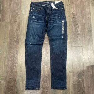 American Eagle Outfitters Men's Deep Indigo Skinny Jeans